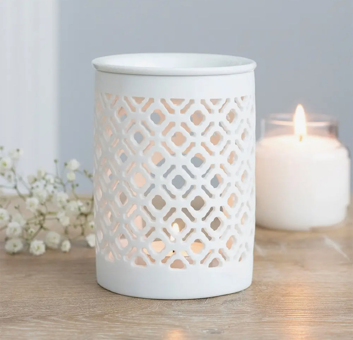 Hvid Mat Duftlampe